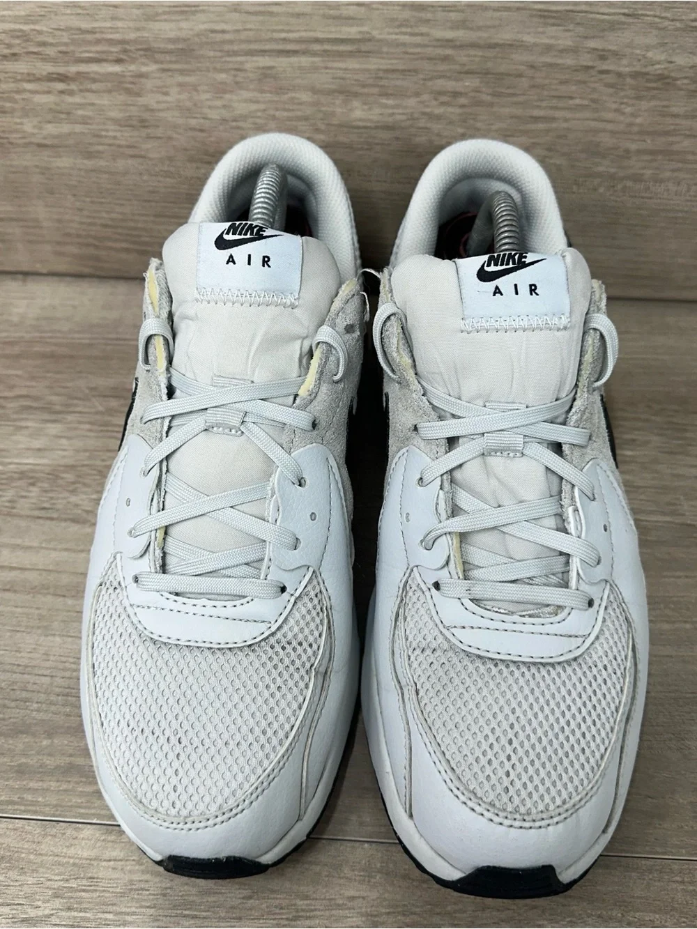 Nike Women's Air Max Excee CD5432-002 White Dust Pink Leather Sneakers Size 9.5